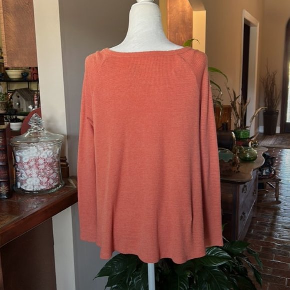 Free People We the Free Thermal waffle Knit Swing top szS - Picture 6 of 11